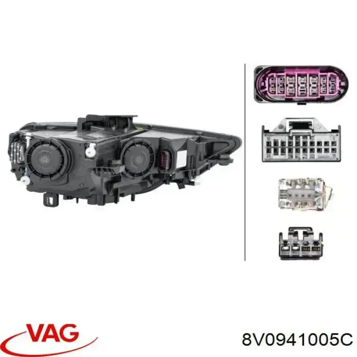 8V0941005C VAG Reflektor lewy