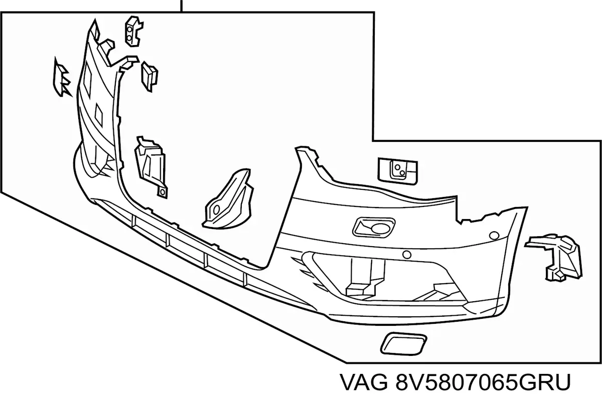 8V5807065GRU VAG zderzak przedni