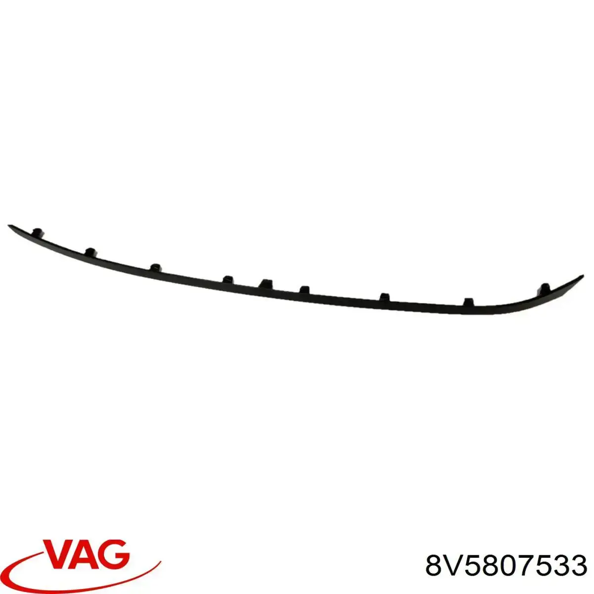 Listwa ochronna zderzaka przedniego prawa VAG 8V5807533 cena, od 14,67 USD