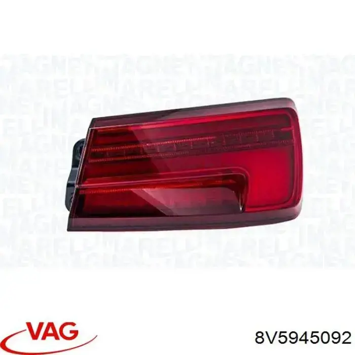 Lampa zespolona tylna prawa zewnętrzna VAG 8V5945092 cena, od 253,68 USD