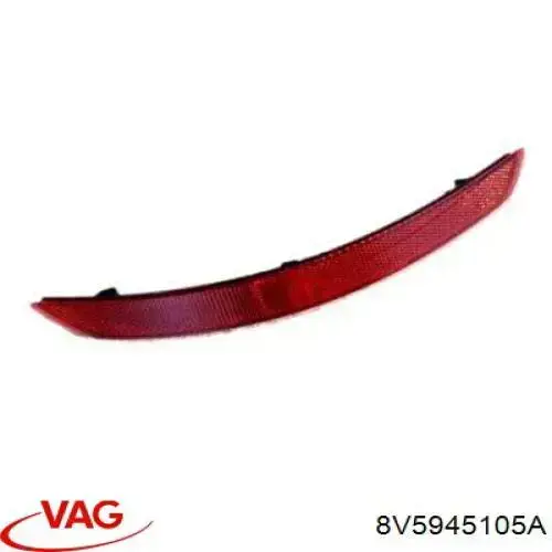 Lampa odblaskowa zderzaka tylnego lewa VAG 8V5945105A cena, od 31,18 USD