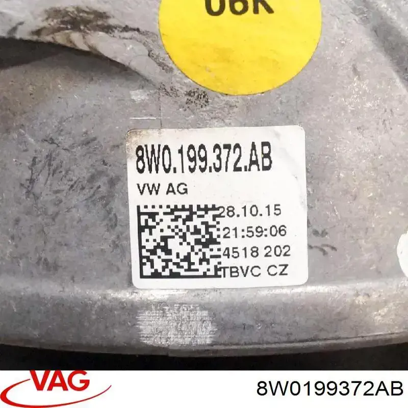 Poduszka (podpora) silnika prawa VAG 8W0199372AB cena, od 156,37 USD