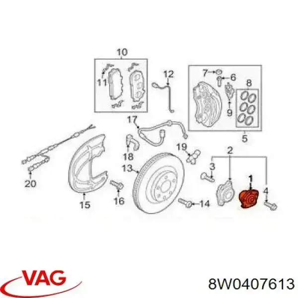 Piasta przednia Audi A4 Allroad B9 (8WH, 8WJ)