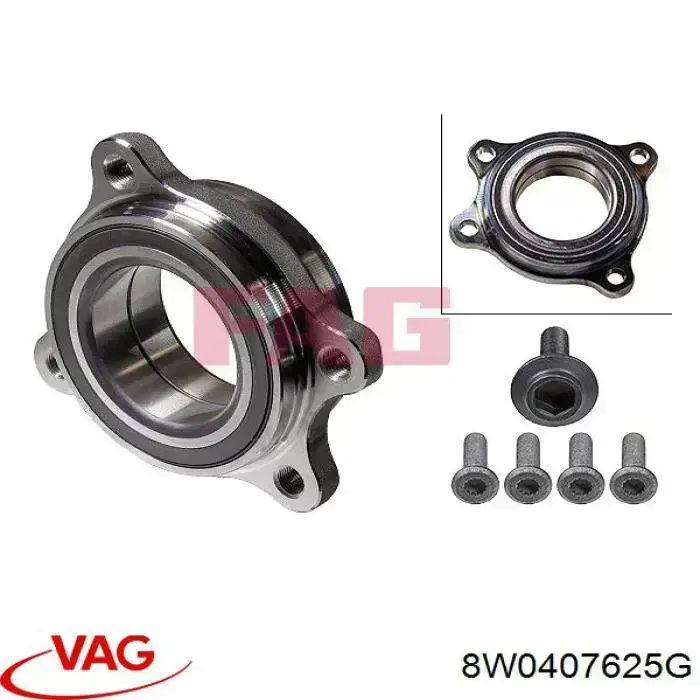 Do koszyka 8W0407625G VAG Łożysko piasty przedniej