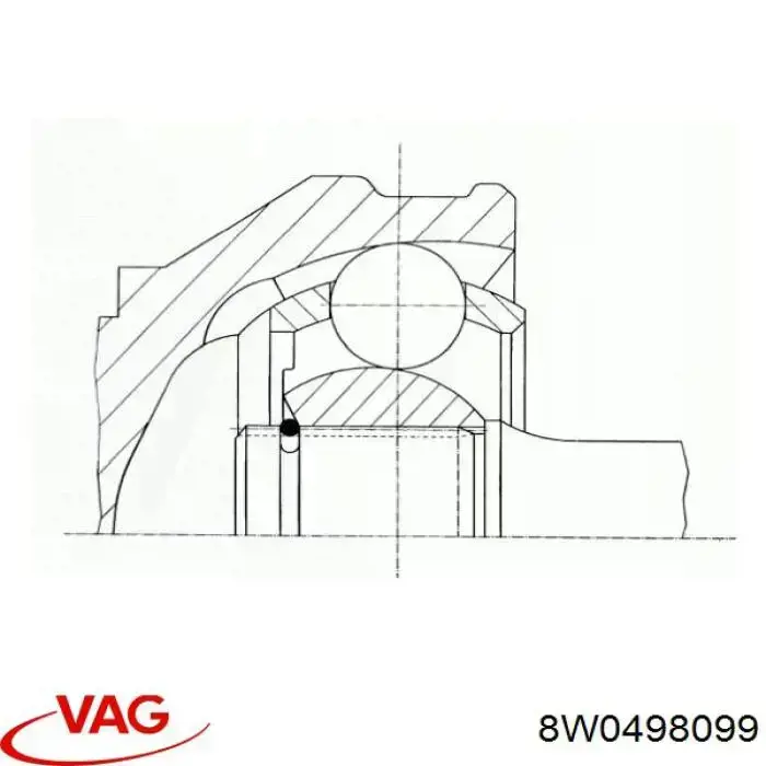 Przegub homokinetyczny przedni zewnętrzny VAG 8W0498099 cena, od 57,23 USD