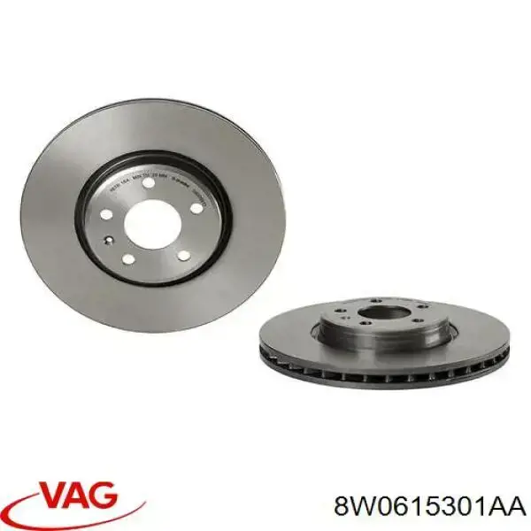Tarcza hamulcowa przednia VAG 8W0615301AA cena, od 97,38 USD
