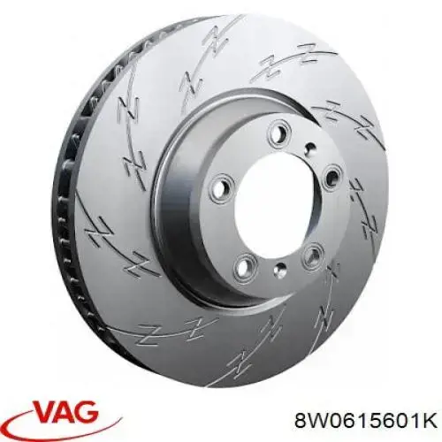 8W0615601K VAG Tarcza hamulcowa tylna