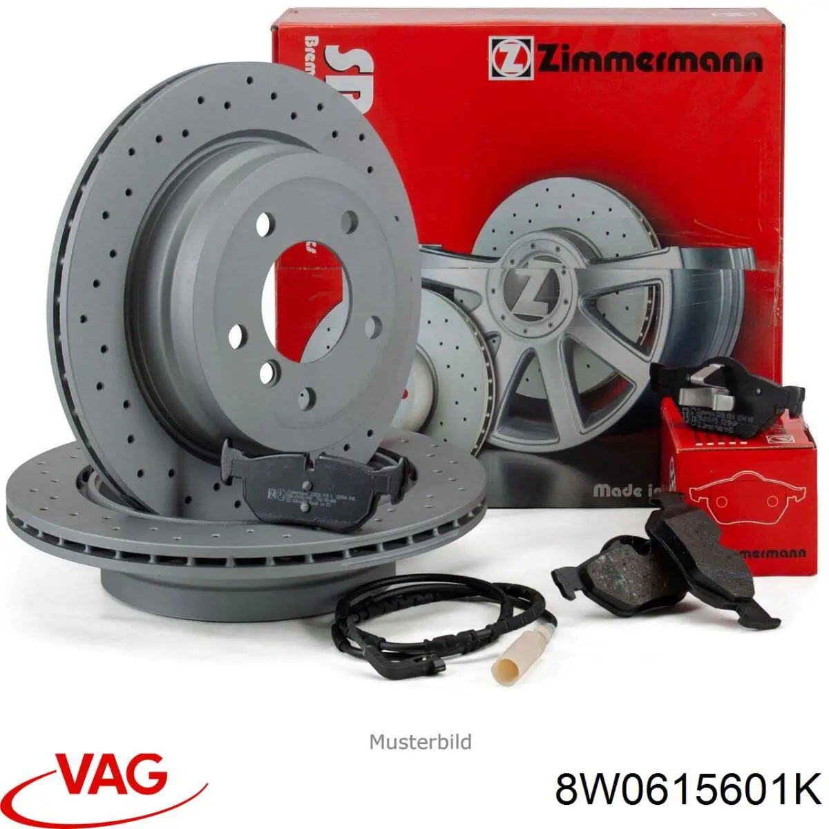 Do koszyka 8W0615601K VAG Tarcza hamulcowa tylna