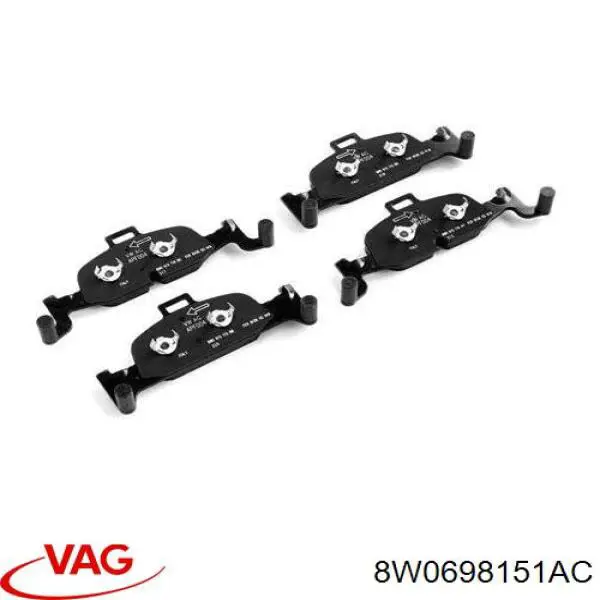 8W0698151AC VAG Klocki hamulcowe przednie tarczowe