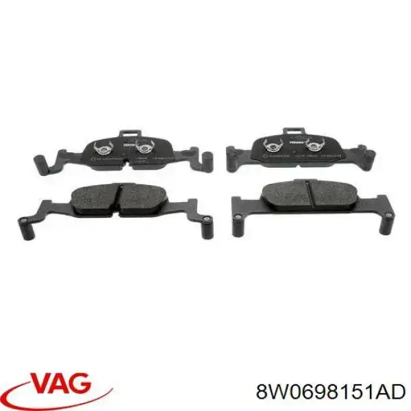 8W0698151AD VAG Klocki hamulcowe przednie tarczowe