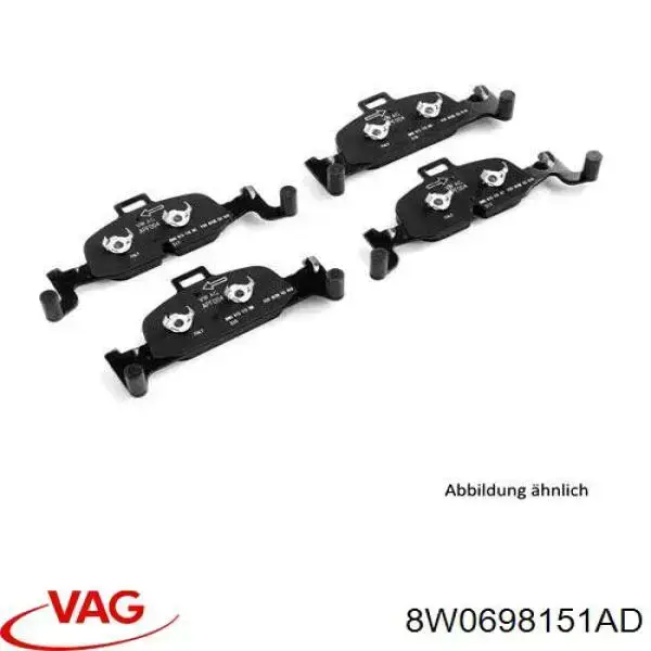 Klocki hamulcowe przednie tarczowe VAG 8W0698151AD cena, od 66,39 USD