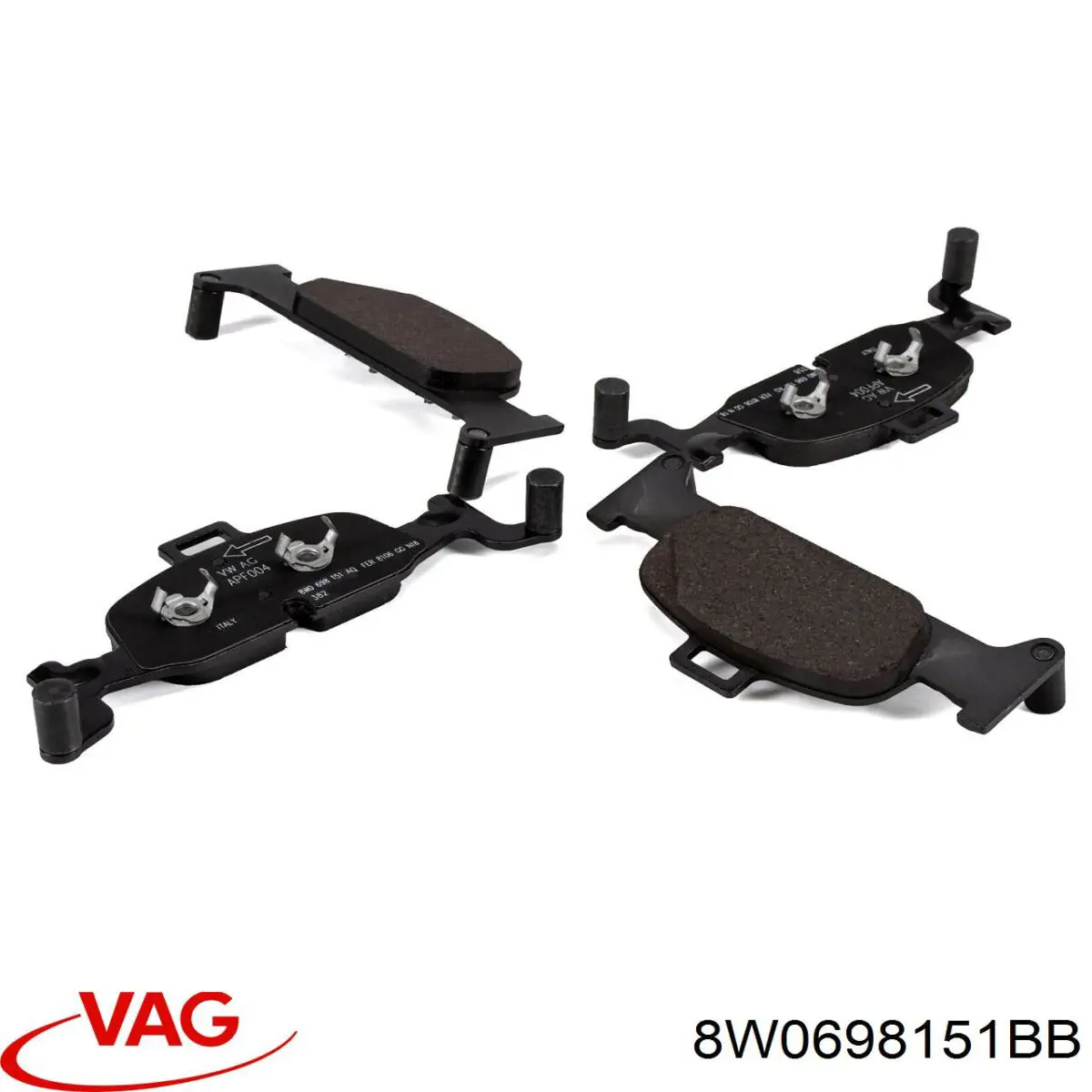 8W0698151BB VAG Klocki hamulcowe przednie tarczowe