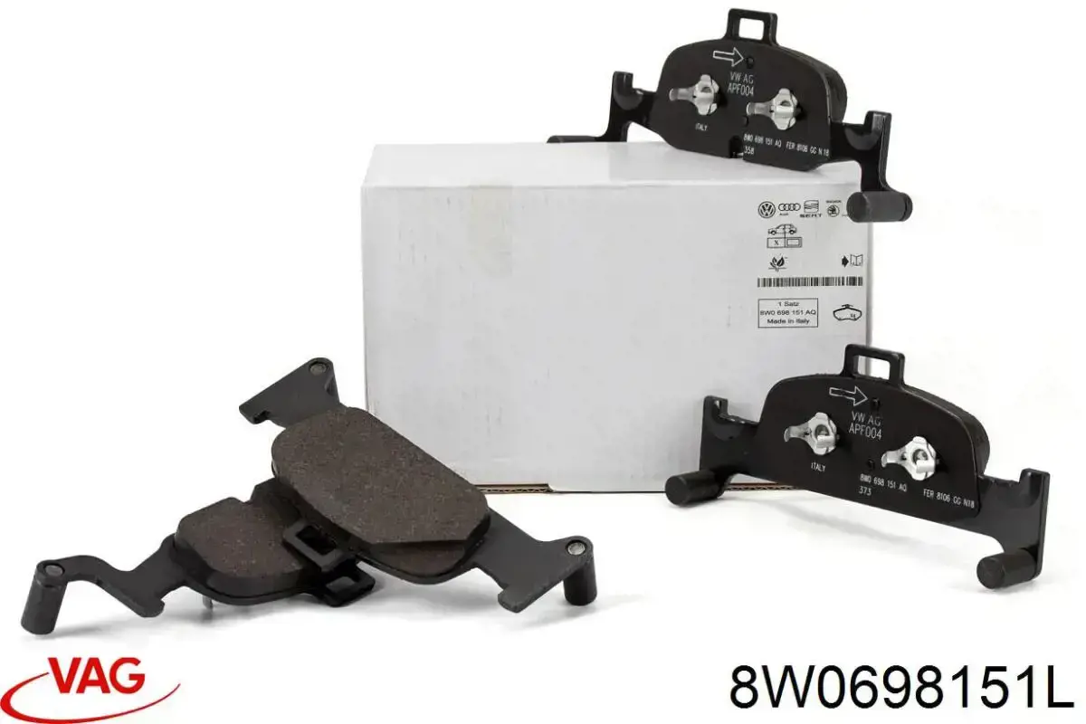 8W0698151L VAG Klocki hamulcowe przednie tarczowe