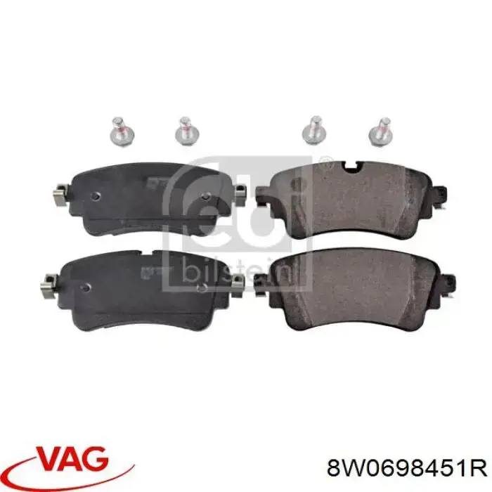 Okładziny (klocki) do hamulców tarczowych tylne VAG 8W0698451R cena, od 33,08 USD