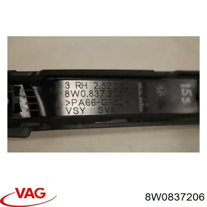 Klamka drzwi prawych przednia/tylna zewnętrzna VAG 8W0837206 cena, od 35,07 USD