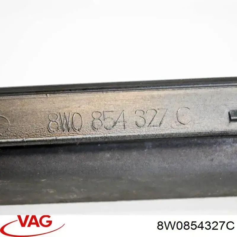 8W0854327C VAG Listwa ochronna szyby przedniej lewa