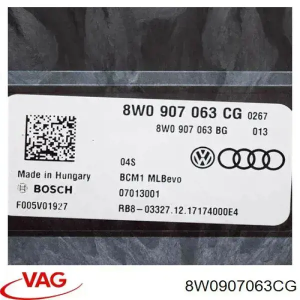 Sterownik instalacji elektrycznej wnętrza VAG 8W0907063CG cena, od 213,32 USD