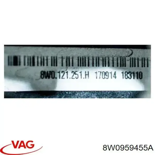 Do koszyka 8W0959455A VAG Wentylator elektryczny układu chłodzenia, kompletny (silnik+wirnik) prawy