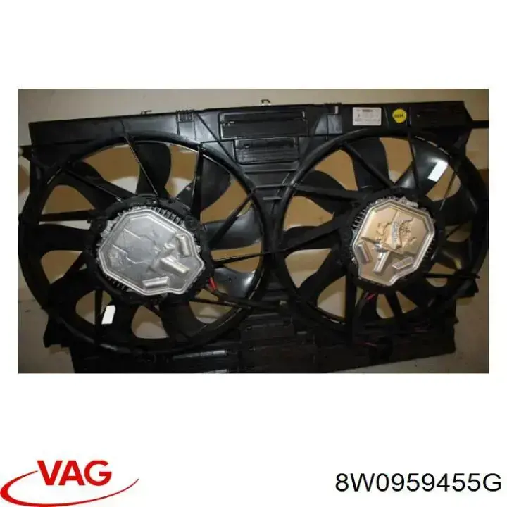 8W0959455G VAG Wentylator elektryczny układu chłodzenia, kompletny (silnik+wirnik) prawy