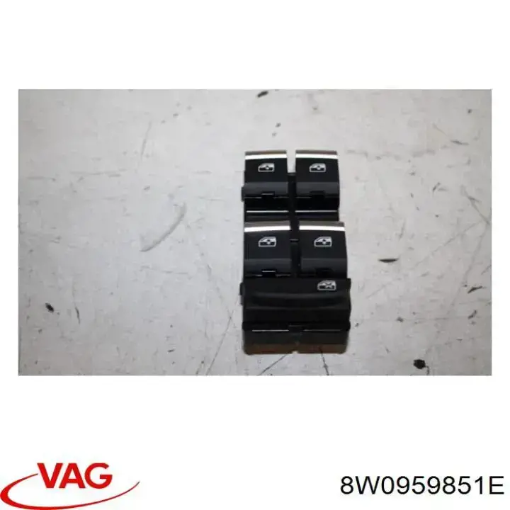 8W0959851E VAG Panel przyciskowy sterowania podnośnikiem szyby przedni lewy