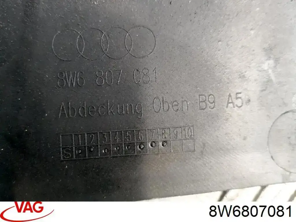 Nakładka panelu przedniego (osłony chłodnicy) górna VAG 8W6807081 cena, od 77,77 USD