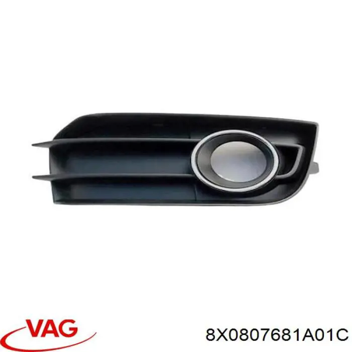 Zaślepka (kratki) lamp przeciwmgielnych zderzaka przedniego lewa VAG 8X0807681A cena, od 29,68 USD