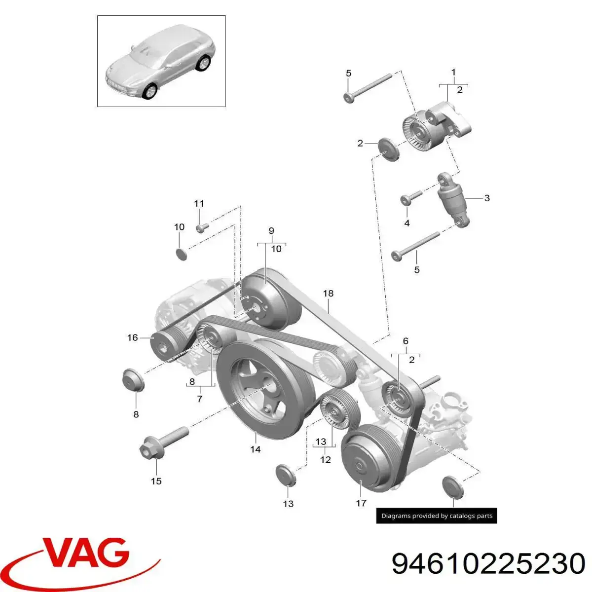 94610225230 VAG pas napędowy mechanizmów