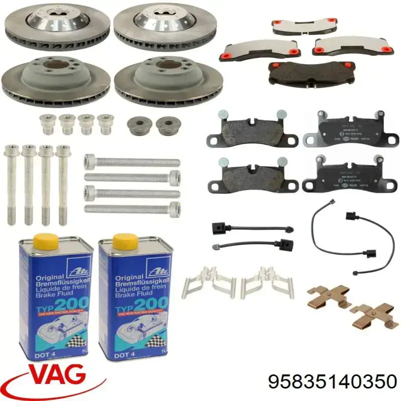 Tarcza hamulcowa przednia VAG 95835140350 cena, od 402,10 USD