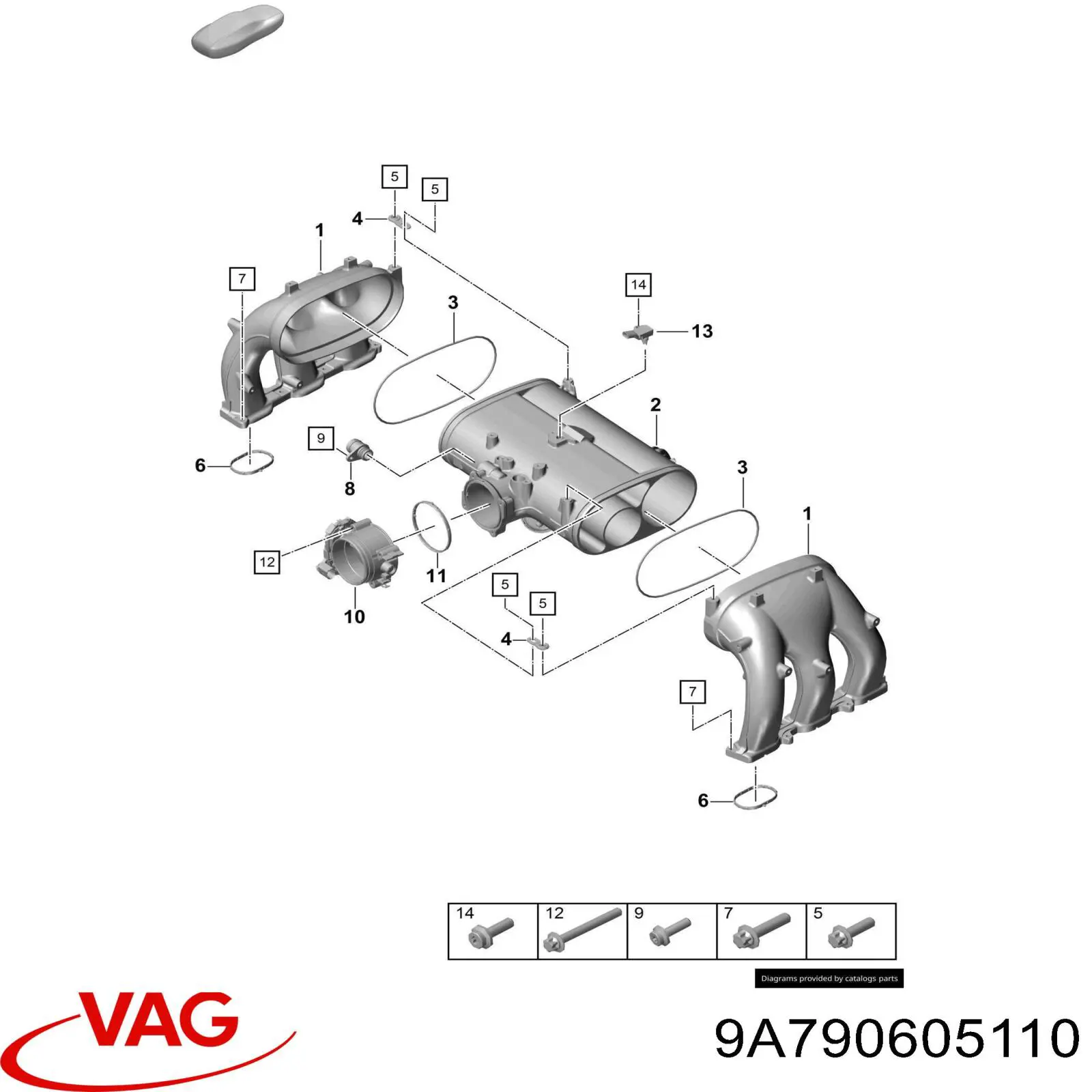 Czujnik ciśnienia doładowania (powietrza w turbinę) VAG 9A790605110 cena, od 68,57 USD
