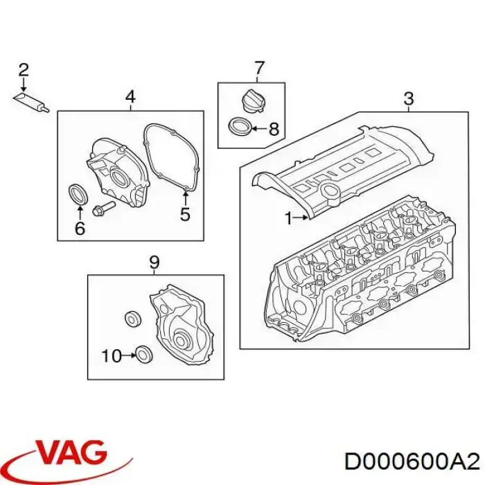 Szczeliwo silikonowe VAG D000600A2 cena, od 15,58 USD