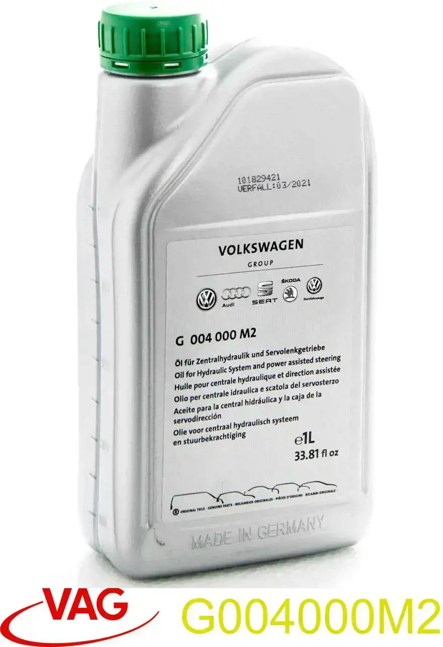 Do koszyka G004000M2 VAG Płyn hydraulicznego układu wspomagania