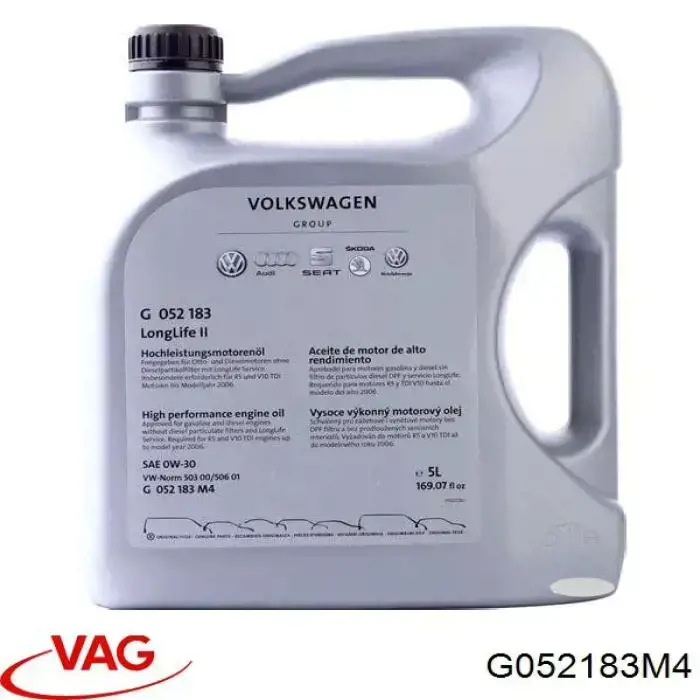 Olej do silnika VAG G052183M4 cena, od 98,19 USD
