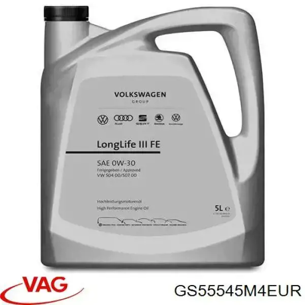 Olej do silnika VAG GS55545M4EUR cena, od 90,20 USD