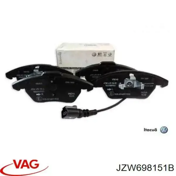 Klocki hamulcowe przednie tarczowe VAG JZW698151B cena, od 53,84 USD