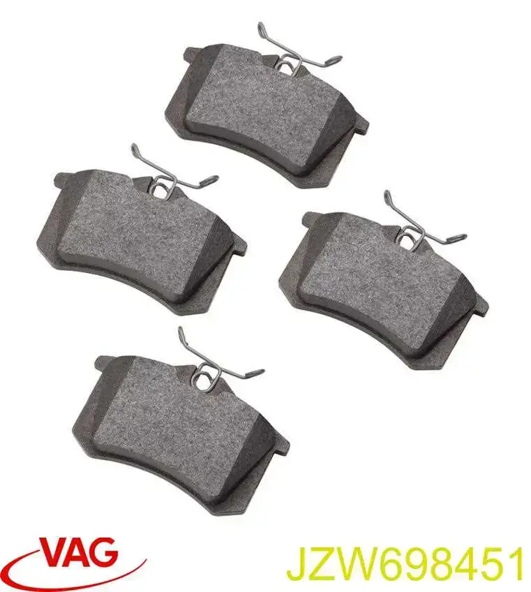JZW698451 VAG okładziny (klocki do hamulców tarczowych tylne)