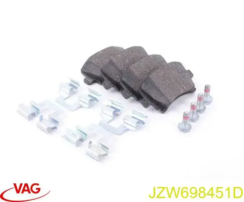 Okładziny (klocki) do hamulców tarczowych tylne VAG JZW698451D cena, od 23,06 USD