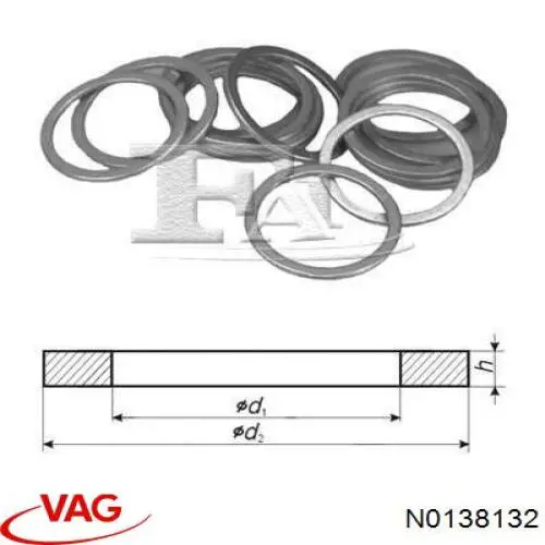 Uszczelka pompy próżniowej VAG N0138132 cena, od 2,97 USD