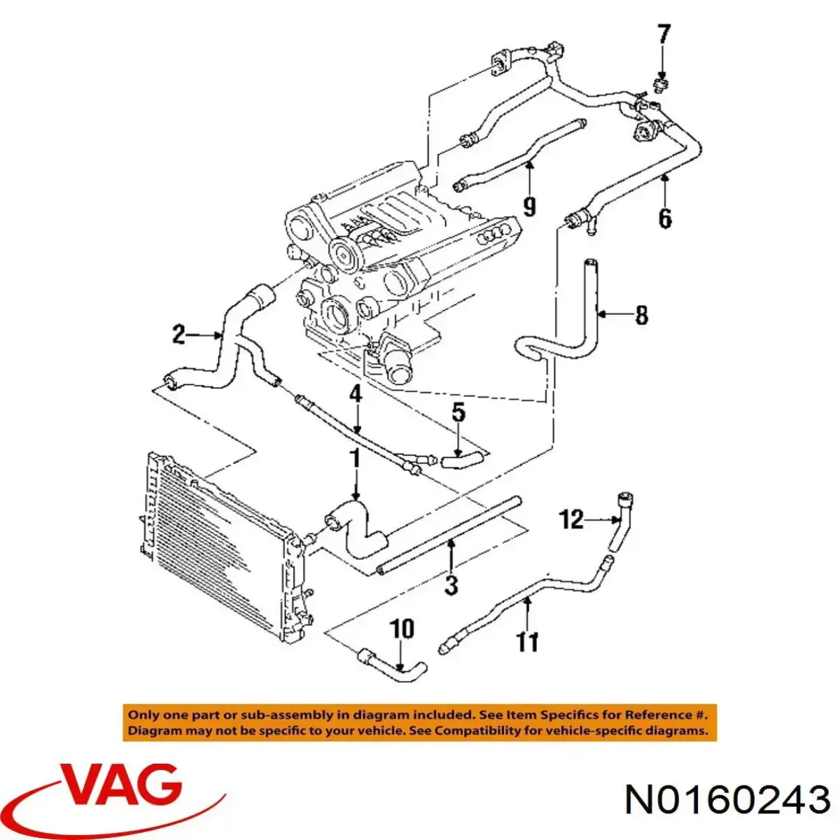 N0160243 VAG Zaślepka głowicy cylindrów/bloku cylindrów