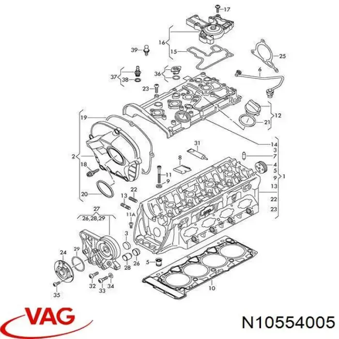 Śruba pokrywy zaworów głowicy cylindrów Borsehung B10645 cena, od 2,02 USD