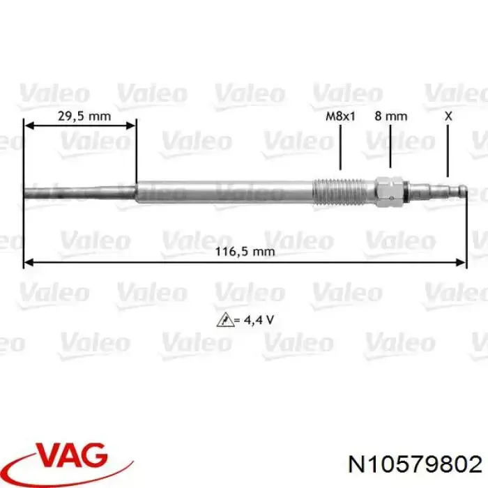 Świeca żarowa N10579802 VAG