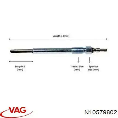 Świeca żarowa VAG N10579802 cena, od 27,98 USD
