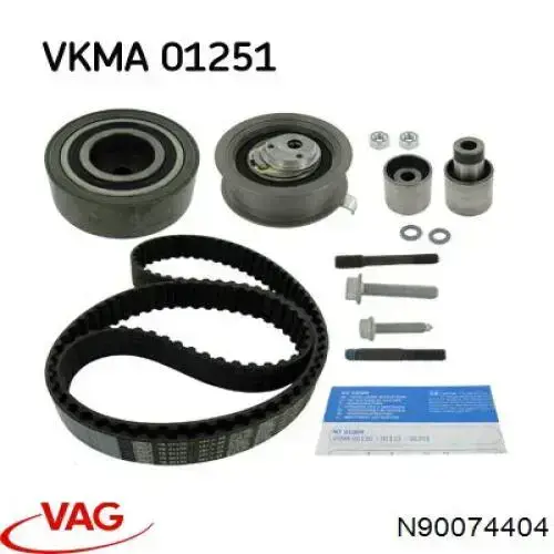 Do koszyka N90074404 VAG Pasek rozrządu, zestaw