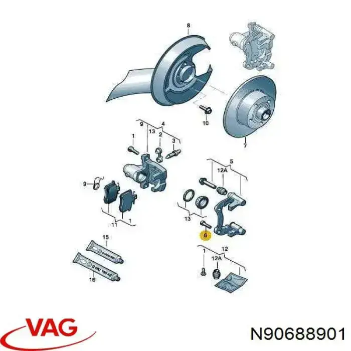 N90688901 VAG Śruba głowicy cylindrów