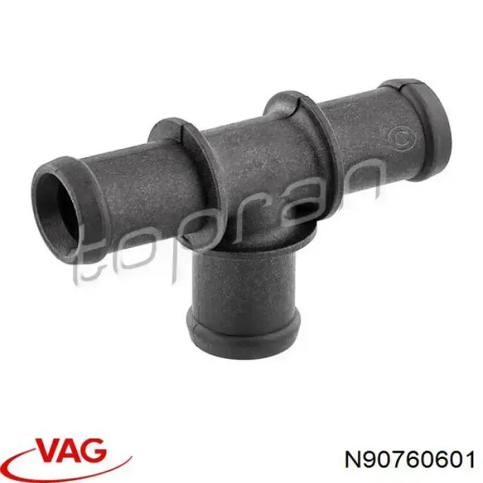 Kołnierz układu chłodzenia (trójnik) VAG N90760601 cena, od 5,81 USD