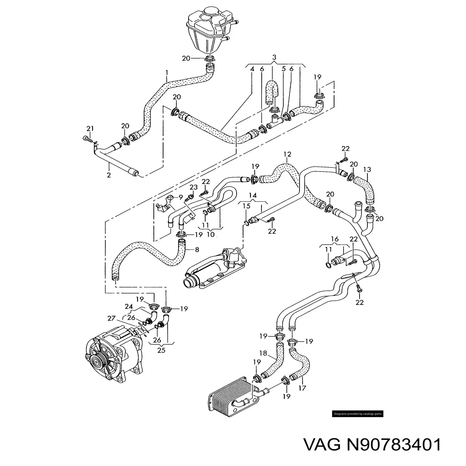 Uszczelka pompy próżniowej VAG N90783401 cena, od 3,42 USD