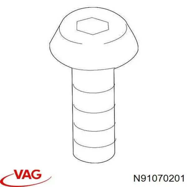 Śruba VAG N91070201 cena, od 2,23 USD