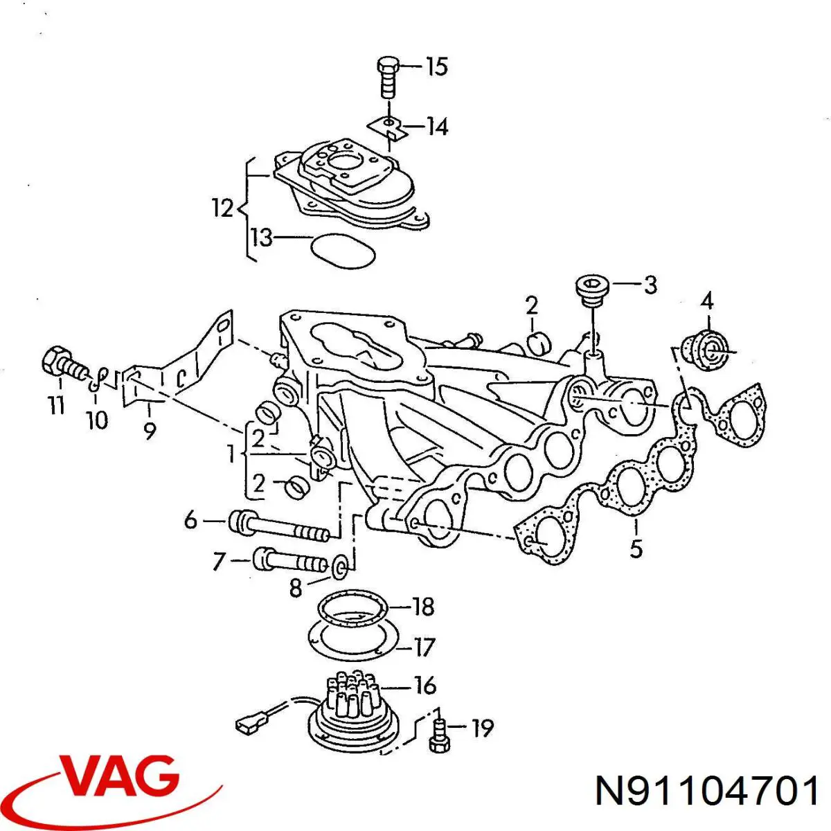 Śruba głowicy cylindrów VAG N91104701 cena, od 7,51 USD