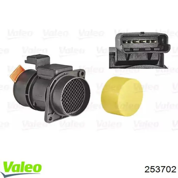 Czujnik przepływu powietrza, przepływomierz powietrza M.A.F. VALEO 253702 cena, od 58,15 USD