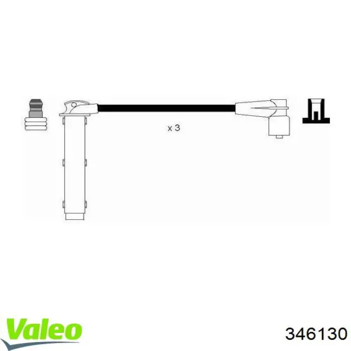 Zestaw przewodów wysokiego napięcia VALEO 346130 cena, od 53,07 USD