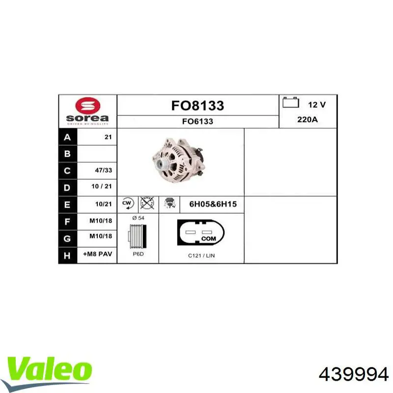 Alternator Ford RMGK2T10300BC cena, od 330,27 USD